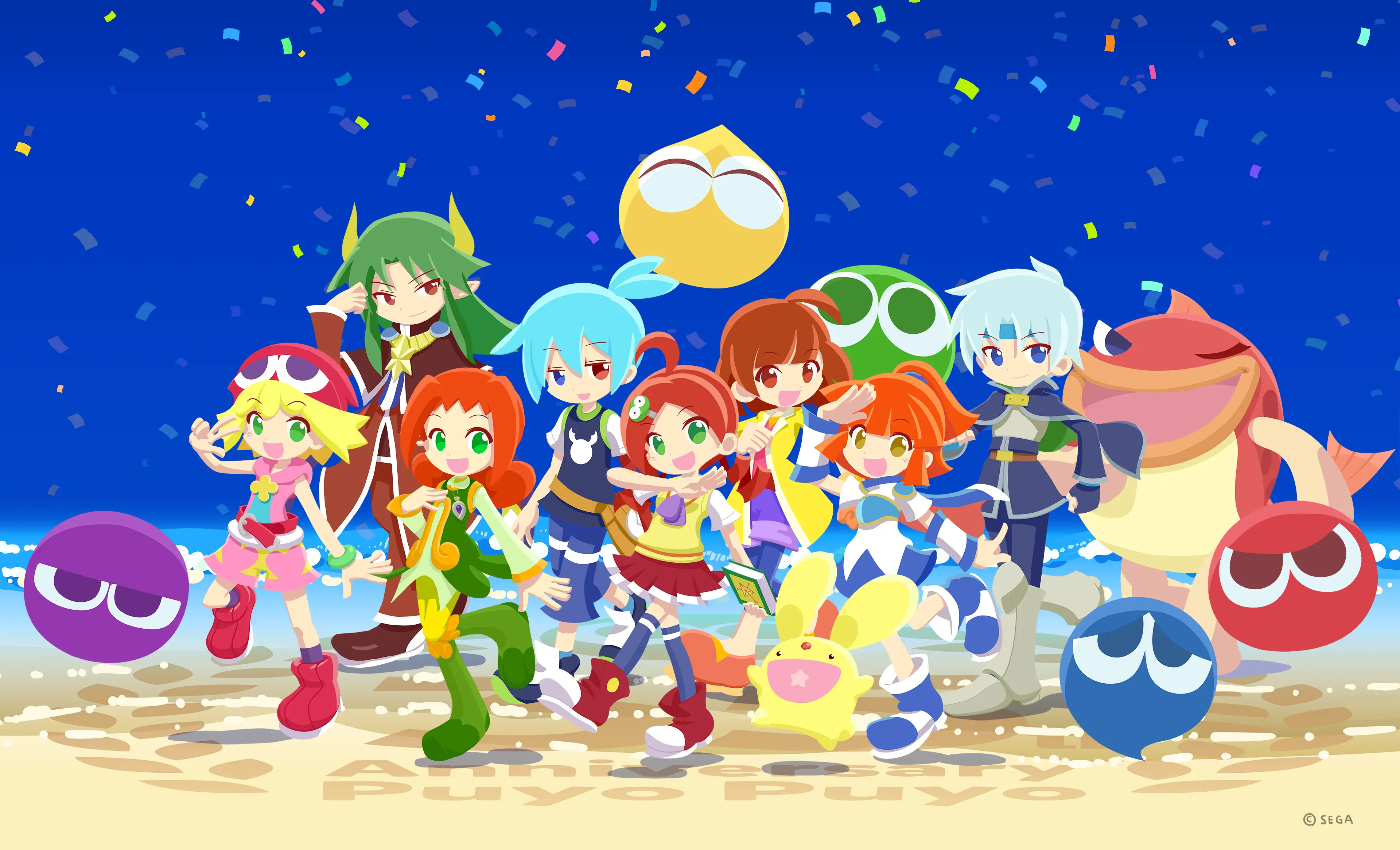 Puyo Puyo 35th update adds Shinken Zemi collab and Osaka/Shinjuku pop-up shops