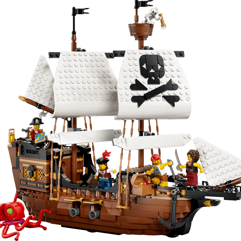 LEGO 31387 Iconic Pirate Ship: a Creator pirate ship set that rebuilds three ways