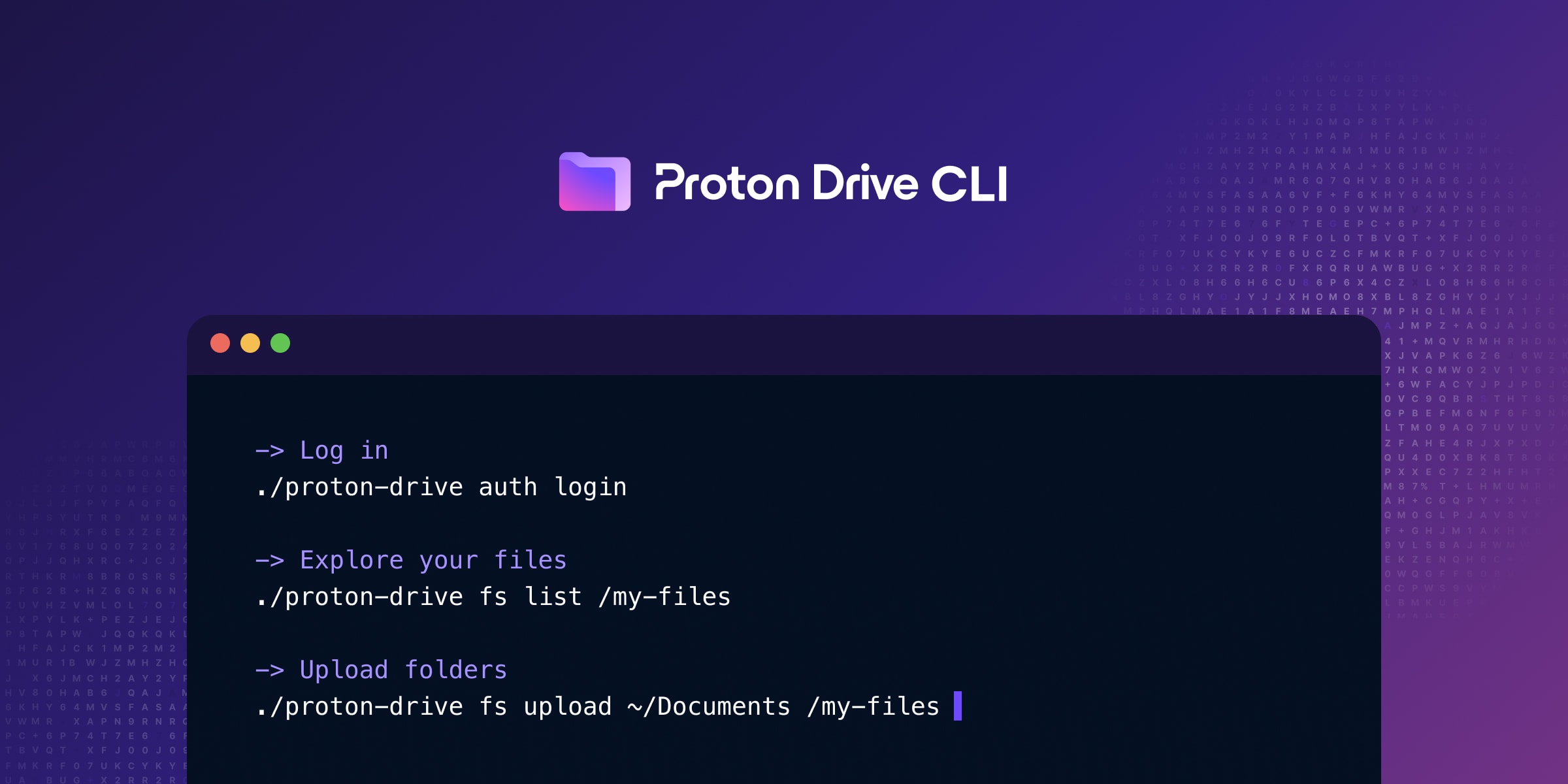 Proton Drive CLI公開、ターミナルでアップロード・バックアップ・共有を自動化