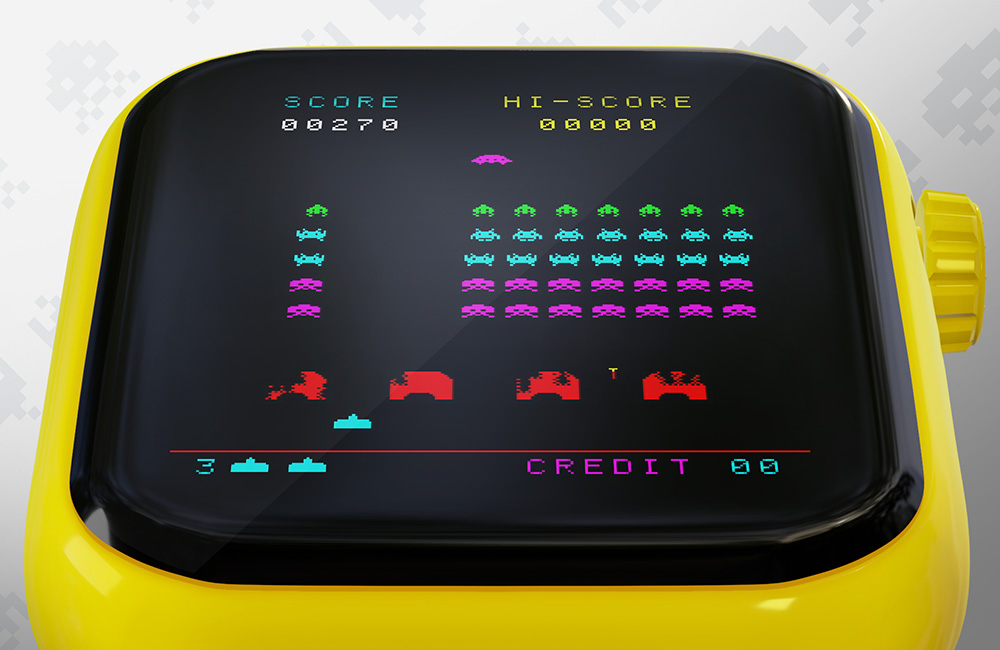 My Play Watch lands October 29 at 15,400 yen, turning Space Invaders and Tetris into wrist-ready retro wear