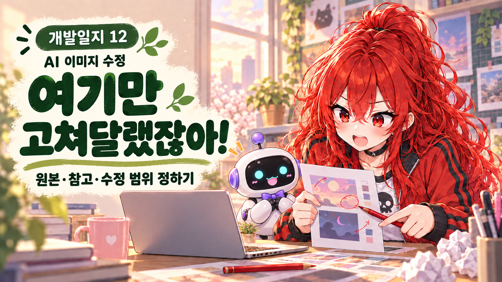 AI 이미지 수정, 여기만 고쳐달랬잖아! | 아카바네 레드 개발일지 12