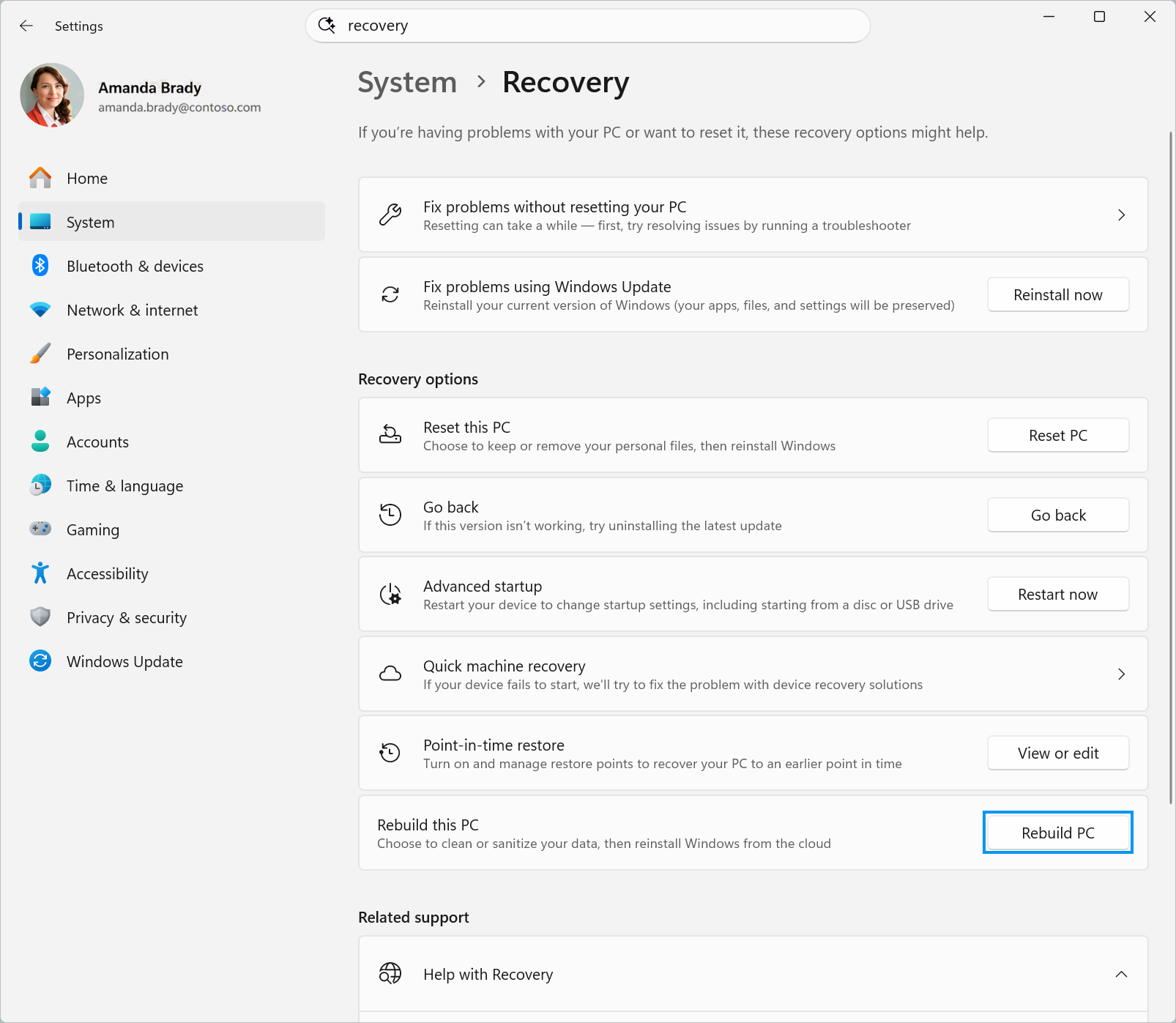 Windows 11をUSBなしで入れ直せる「Cloud rebuild」、順次提供